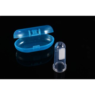 Dụng cụ đánh răng đánh tưa lưỡi silicon cho bé có hộp