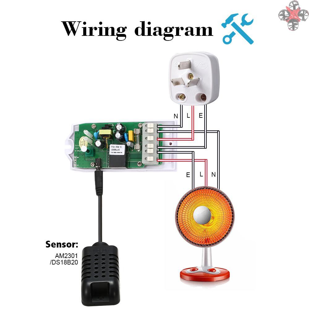 CTOY SONOFF TH16 16A/3500W Smart Wifi Switch Monitoring Temperature Humidity Wireless Home Automation Kit Works With Amazon Alexa and for Google Home/Nest