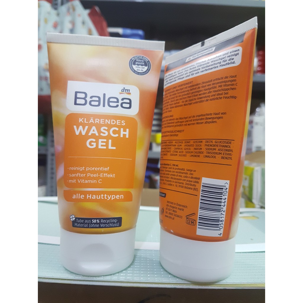 Sữa rửa mặt Balea Klarendes Waschgel Vitamin C