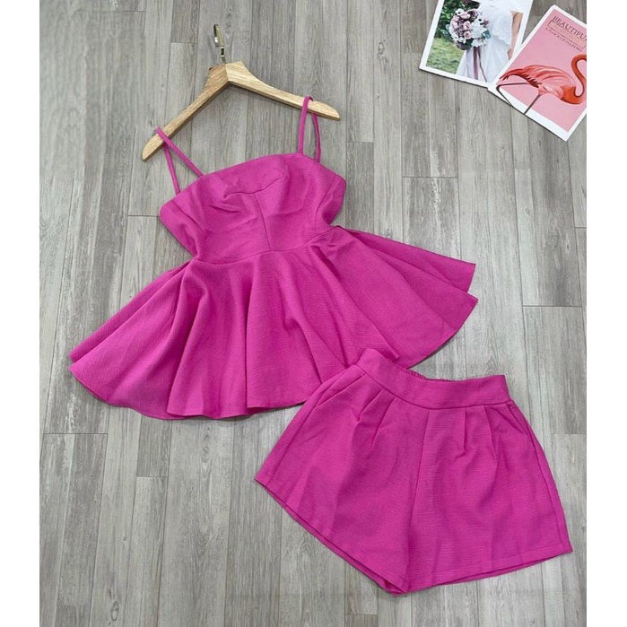 Set áo 2 dây cúp ngực + quần short
