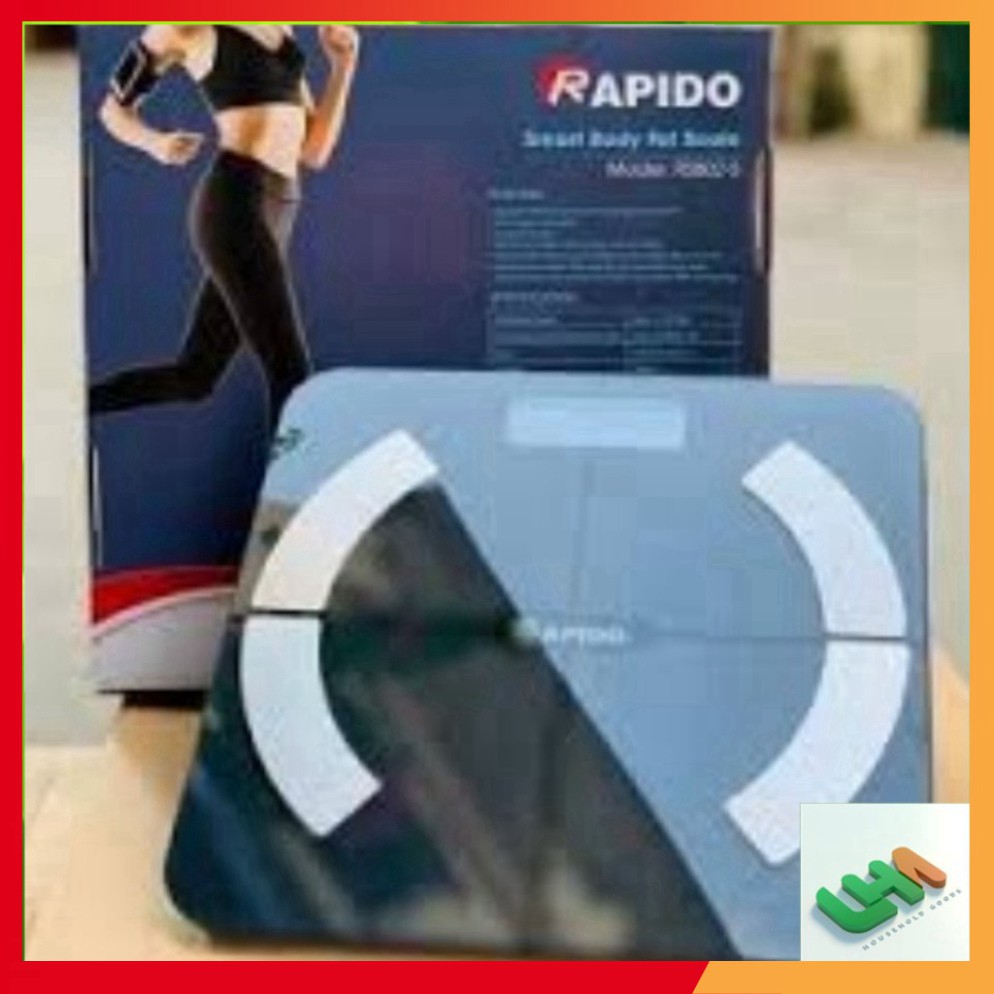 Cân sức khỏe điện RAPIDO đo 11 chỉ số có kết nối Bluetooth hiển thị dữ liệu trên điện thoại