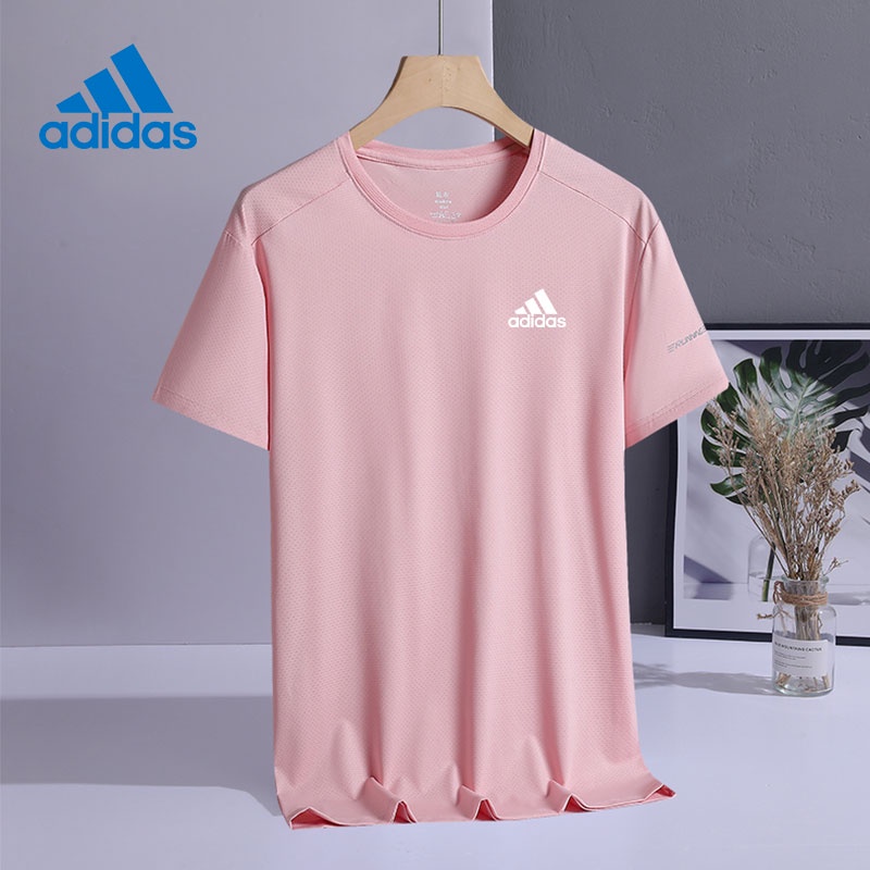 Adidas Áo Thun Thể Thao Tay Ngắn Phối Lưới Thoáng Khí Nhanh Khô Thời Trang Cho Nữ