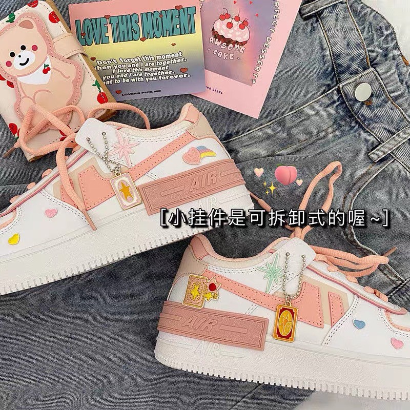 Giày sneaker sakura hồng