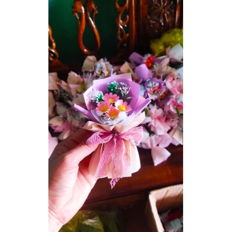 Sỉ hoa mini trang trí bánh kem, hộp quà size 11-12cm