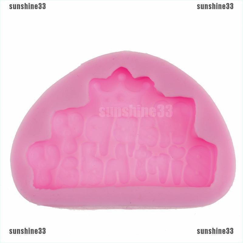 Khuôn silicone Tạo Hình Chữ happy birthday Trang Trí Bánh