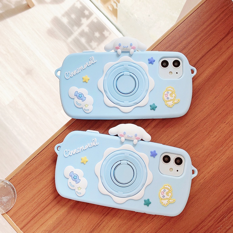 Ốp Điện Thoại Silicon Mềm Chống Sốc Hình Chú Chó Cinnamoroll 3D Cho iPhone 13 12 11 Pro Max XR XS Max X 7 8 6 6s Plus