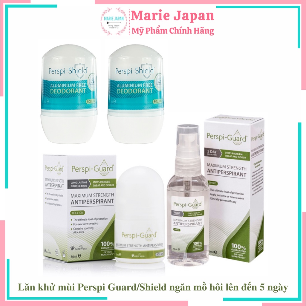 Lăn khử mùi Perspi Guard/Shield giảm mùi ngăn mồ hôi hiệu quả đến 5 ngày