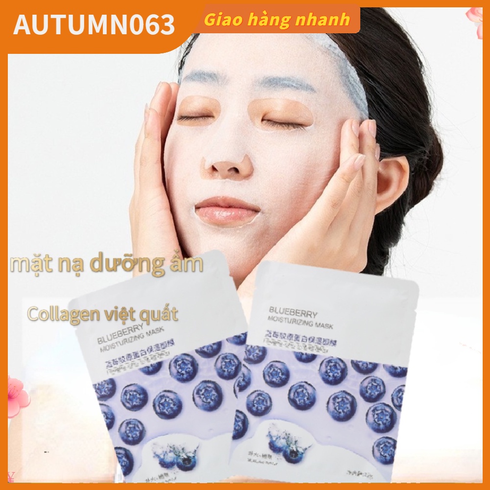 Mặt Nạ Collagen Việt Quất Dưỡng Ẩm Chăm Sóc Da Mặt 25g Mùa Thu063
