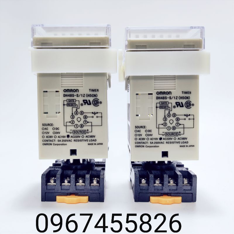 Bộ đếm sản phẩm Counter DH48-J 8 chân 220v KÈM ĐẾ TRÒN 8 CHÂN