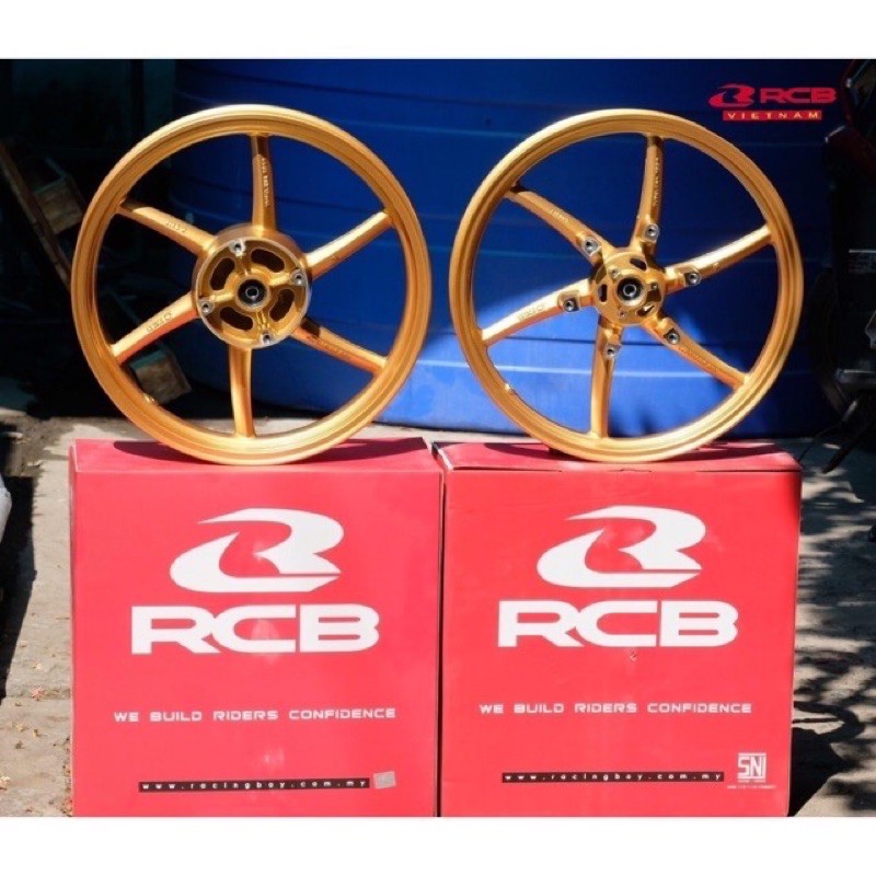 VÀNH MÂM ĐÚC 5 CÂY RCB Ex150 CLICK AB125 WINNER SONIC150 SIRIUS RAIDER BLADE RSX  (HÀNG CHÍNH HÃNG RACING BOY)