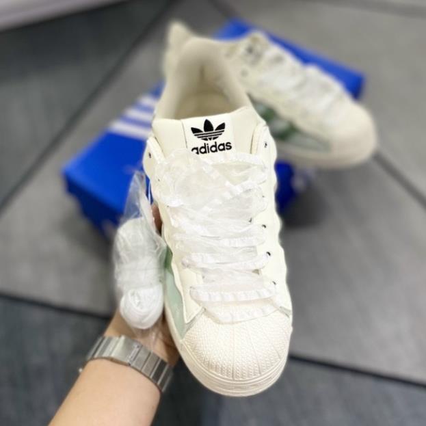 | CÓ SẴN - ẢNH THẬT | Giày thể thao adidas superstar sò xanh bản đẹp mẫu mới 2022 full box - giấy gói