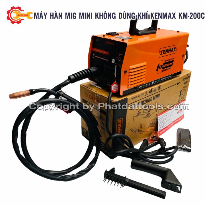 Máy hàn chuyên Mig mini không dùng khí KENMAX 200C-Đầy đủ phụ kiện-Bảo hành 12 tháng