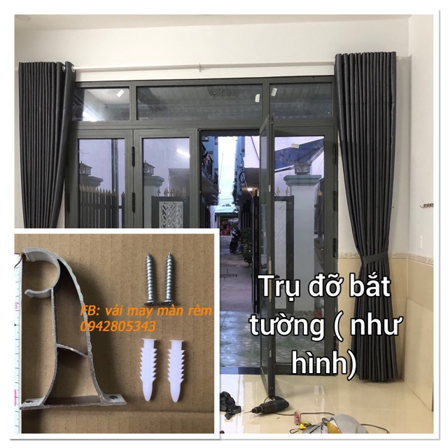 Phụ kiện lắp đặt rèm cửa - thanh treo rèm loại tốt - thanh treo trọn bộ ( tặng ốc và tắc kê nhựa )