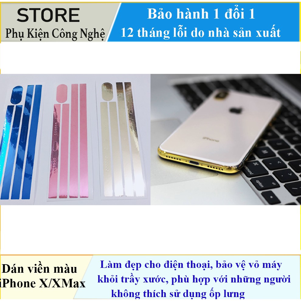 Dán viền màu iPhone X/XMax