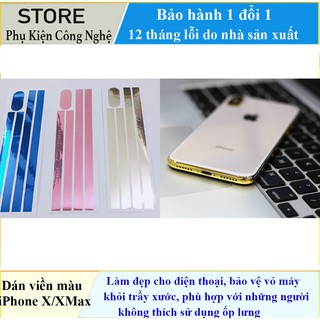 Dán viền màu iPhone X/XMax
