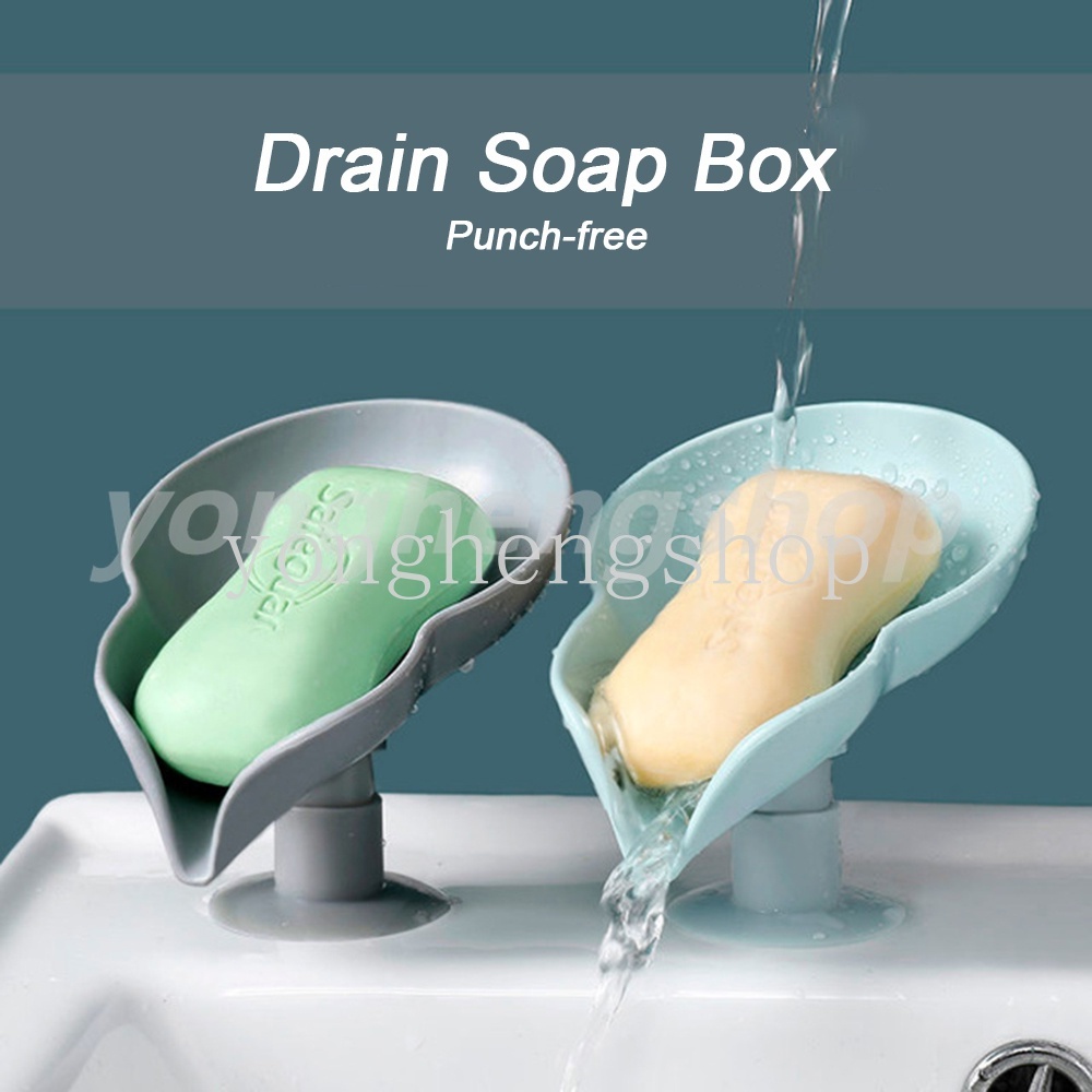 Khay đựng xà phòng có giác hút chống trượt thiết kế dễ thương sáng tạo cho nhà bếp/phòng tắm