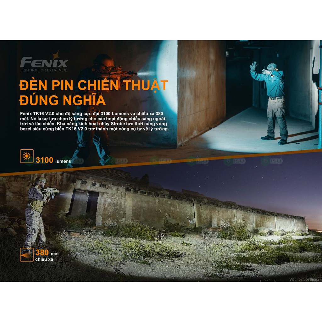 CHÍNH HÃNG FENIX - Đèn pin TK16 V2.0 - 3100 Lumens