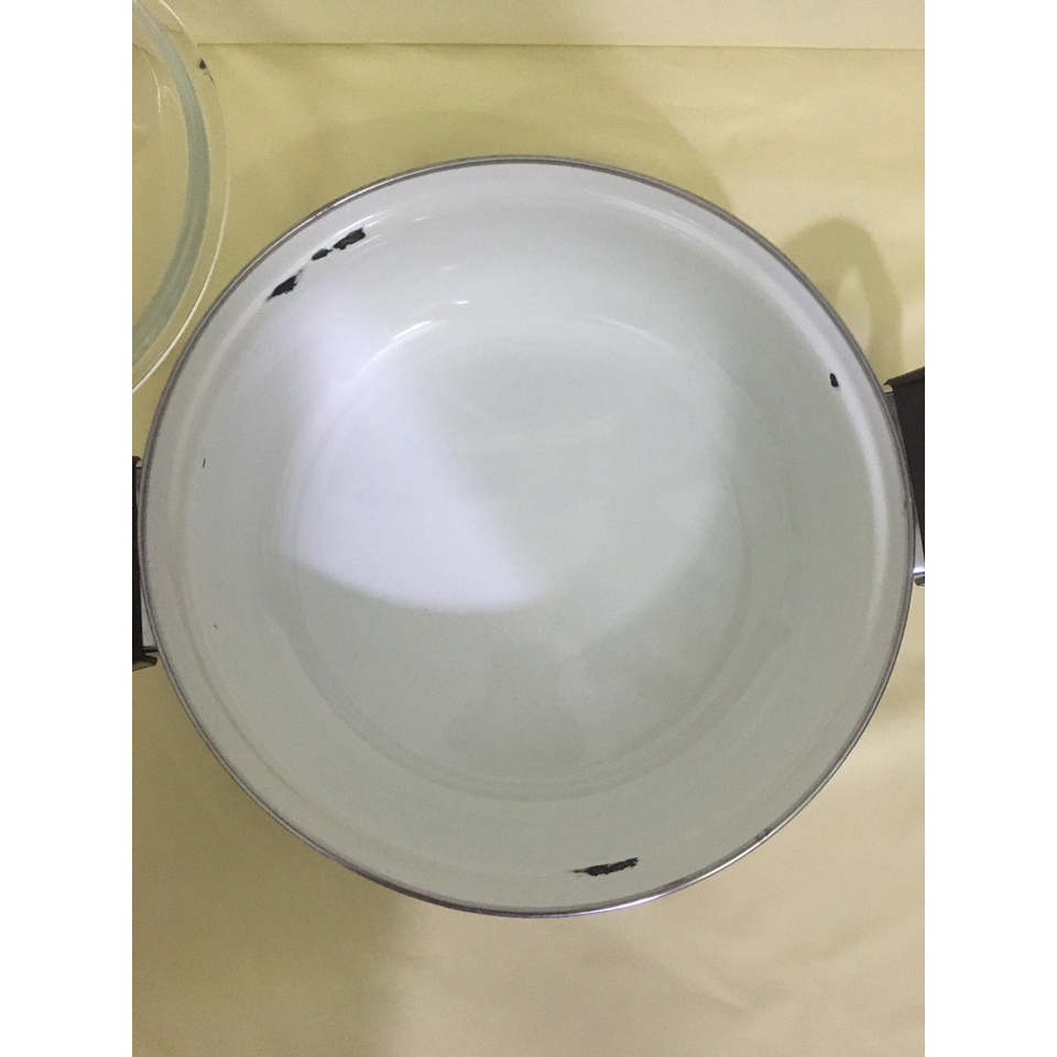 Nồi men nội địa Nhật, size 25.5cm, cao 9cm (mã 703), Dùng được bếp từ