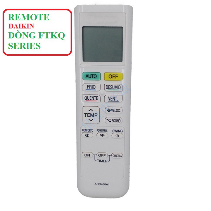 Điều Khiển Remote máy lạnh DAIKIN Cao Cấp Loại có thể Kiểm tra lỗi điều hoà - Remote Daikin dài mới