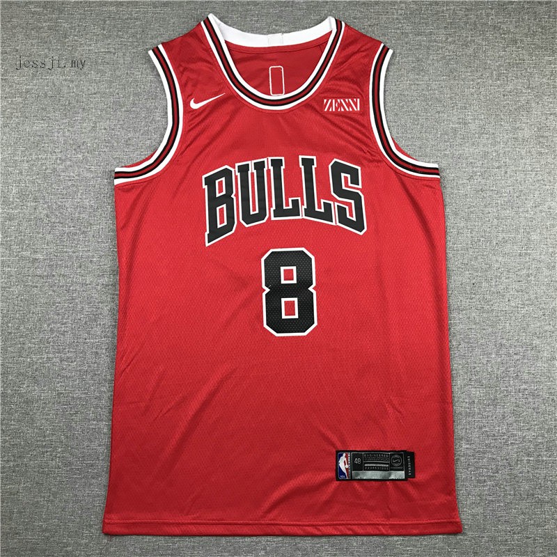 Chicago Bulls 2020 Mùa Mới Của Nam Giới NBA #Bộ Đồ Bóng Rổ Số 8 Zach LaVine Chất Lượng