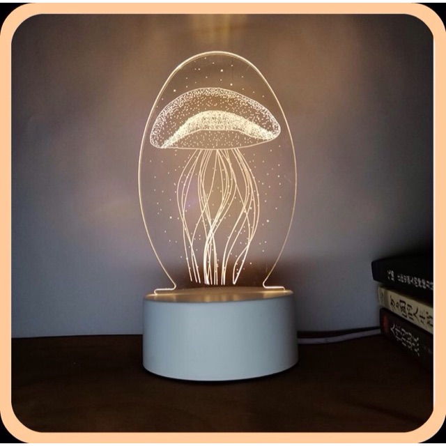Đèn ngủ Led để bàn dễ thương - SỨA BIỂN 3D trang trí siêu cute - Quà tặng đẹp độc lạ