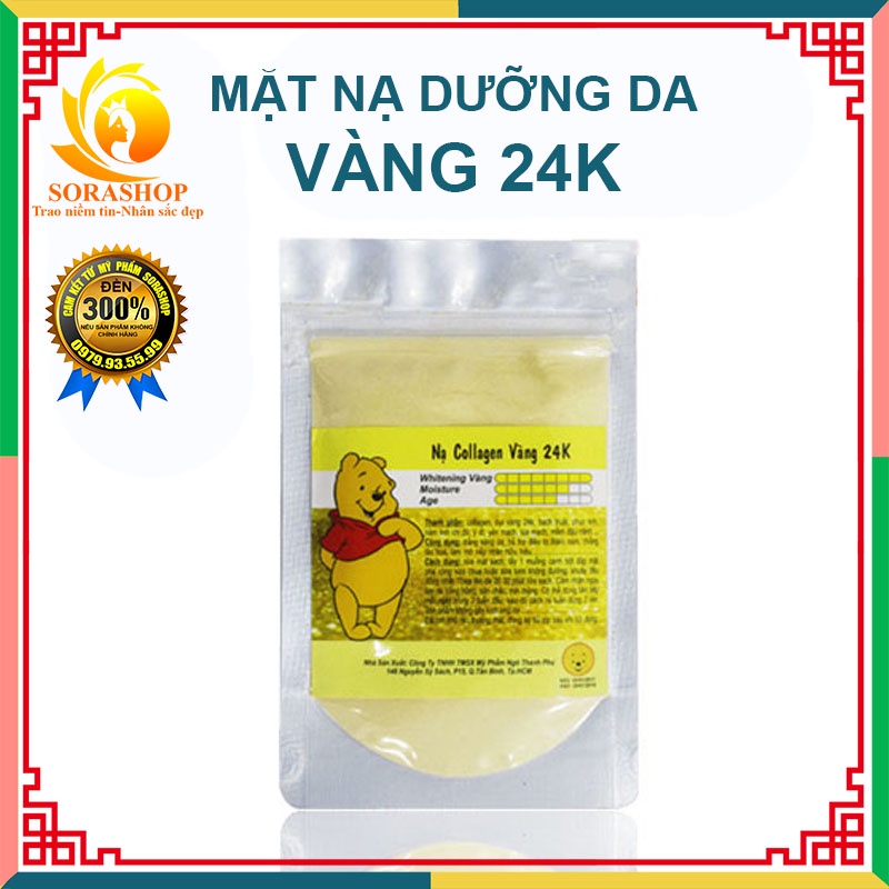 Mặt Nạ Collagen Gold 24k Natural Spa, Giúp Da Trắng Sáng, Mờ Thâm Nám, Chống Lão Hóa Và Giảm Nếp Nhăn