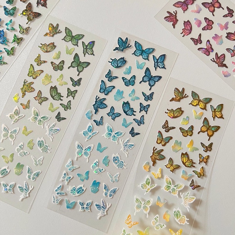 Sticker butterfly bling bling _hình dán trang trí top,card