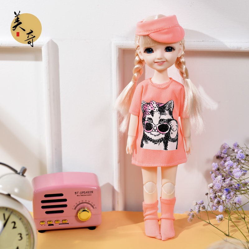 Búp Bê Công Chúa Barbie 3d Xinh Xắn Kích Thước 30cm