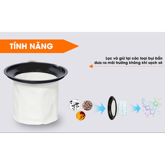 Túi lọc bụi máy hút bụi công nghiệp 15L-30L