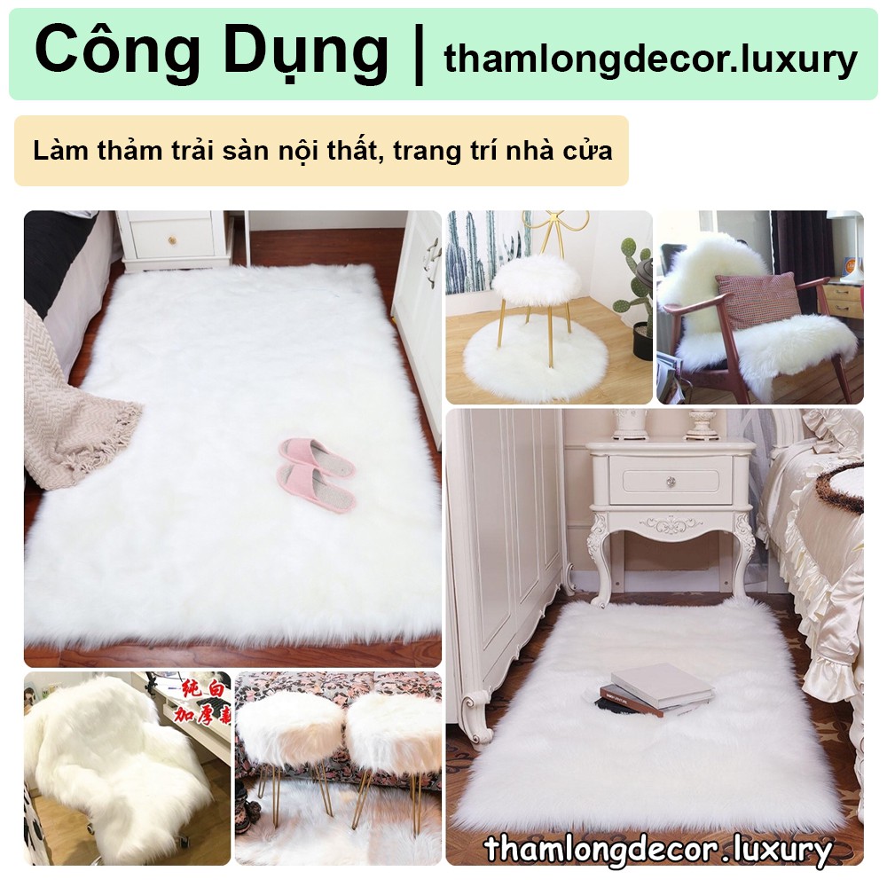 👑 1m x 1m6 Thảm Lông Chụp Ảnh Trải Sàn Cao Cấp | Trắng Hồ Ly Luxury XU HƯỚNG 2022