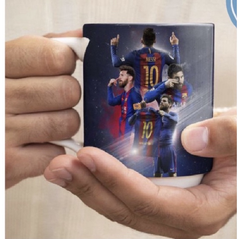 CỐC SỨ IN HÌNH CẦU THỦ BÓNG ĐÁ NỔI TIẾNGLionel Messi , Cristiano Ronaldo ,Neymar, Kylian Mbappe, Sergio Ramos