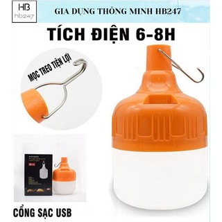 Bóng Đèn Led Sạc Tích Điện Thông Minh Đa Năng 100W-5V Có Móc Treo Không Cần Dây Điện- Đèn Sạc Không Dây