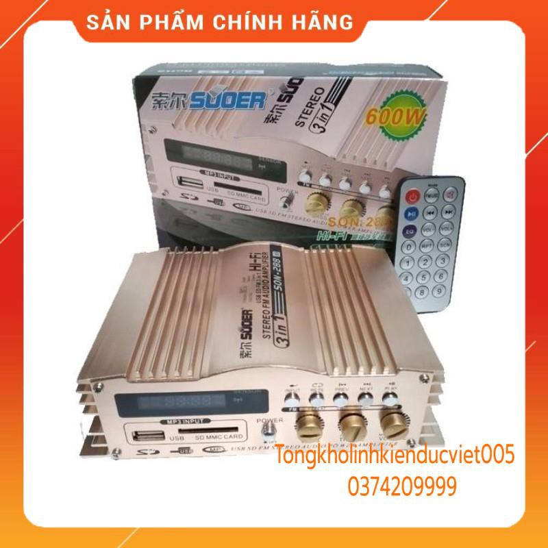 . Amply xe hơi mini SON-288 600W 12V ..