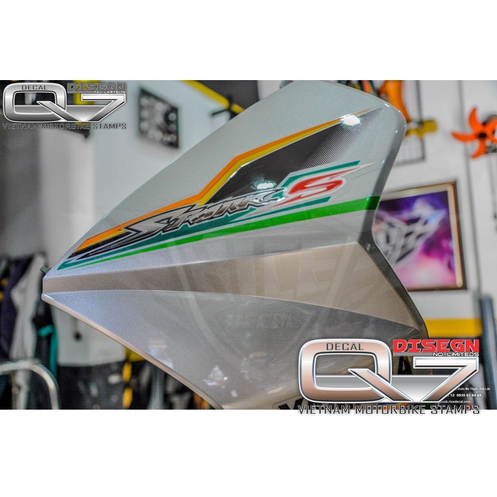 Tem Rời Sirius 110 bạc xanh đen