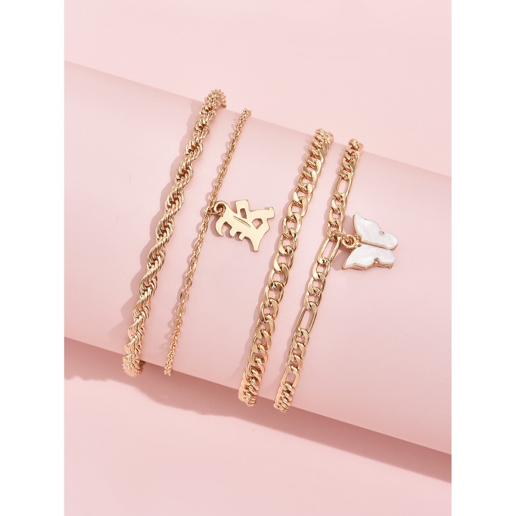 Set 4 vòng đeo chân thiết kế xinh xắn cho nữ | BigBuy360 - bigbuy360.vn