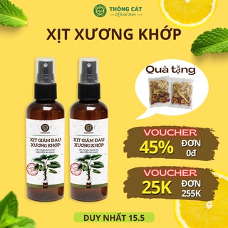 Xịt giảm đau xương khớp thảo dược Thông Cát giúp giảm đau,hết đau nhức xương khớp, đau cơ, thoái hóa khớp,tê bì chân tay
