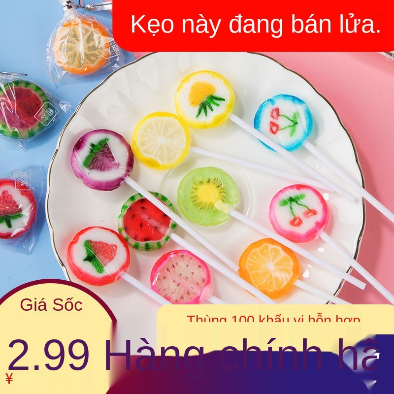 ✌✲Hương vị trái cây cắt lát kẹo que cứng bán buôn số lượng lớn net người nổi tiếng ký túc xá ăn được và tham lam đồ nhẹ