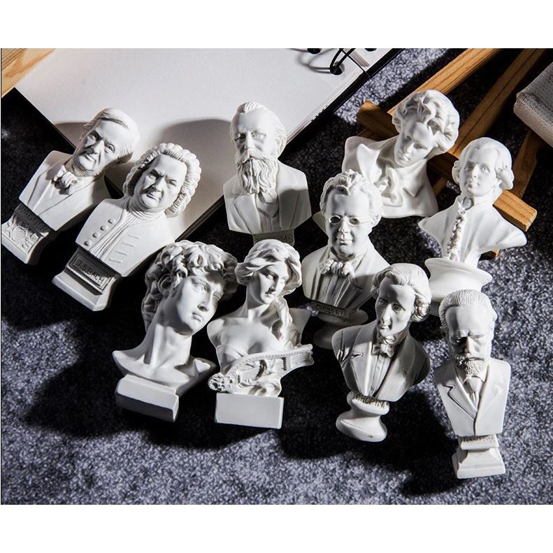 Set 20 đầu tượng Hy Lạp mini trang trí