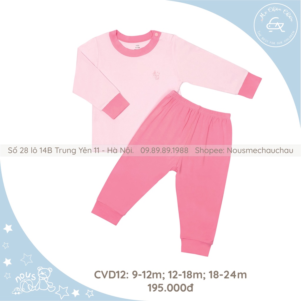 Bộ Cài Vai Dài Các Màu NOUS [Cho Bé Từ 12 Tháng đến 24 Tháng)
