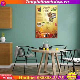 Bảng menu quán giải khát, quán phở