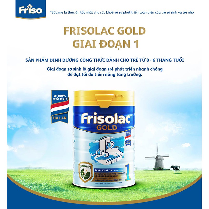 Tặng 1 Bộ đồ sơ sinh Babiboo - Combo 2 Lon Sữa bột frisolac gold 1 900g ( Cho Bé 0-6 tháng tuổi )