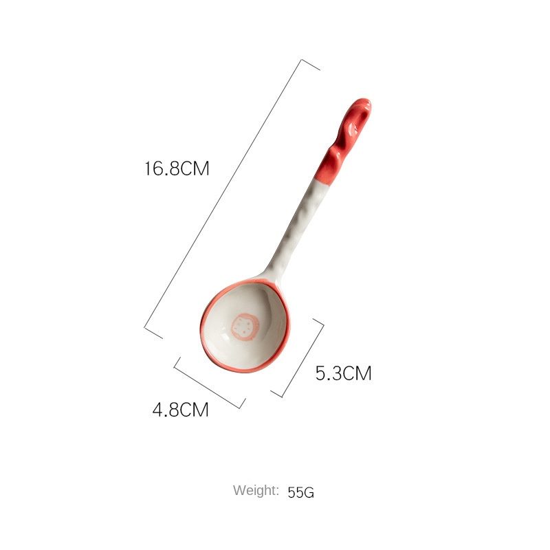 Bát Ăn Mì Bằng Gốm Sứ Họa Tiết Chấm Bi Hai Tai Thỏ Phong Cách Mới