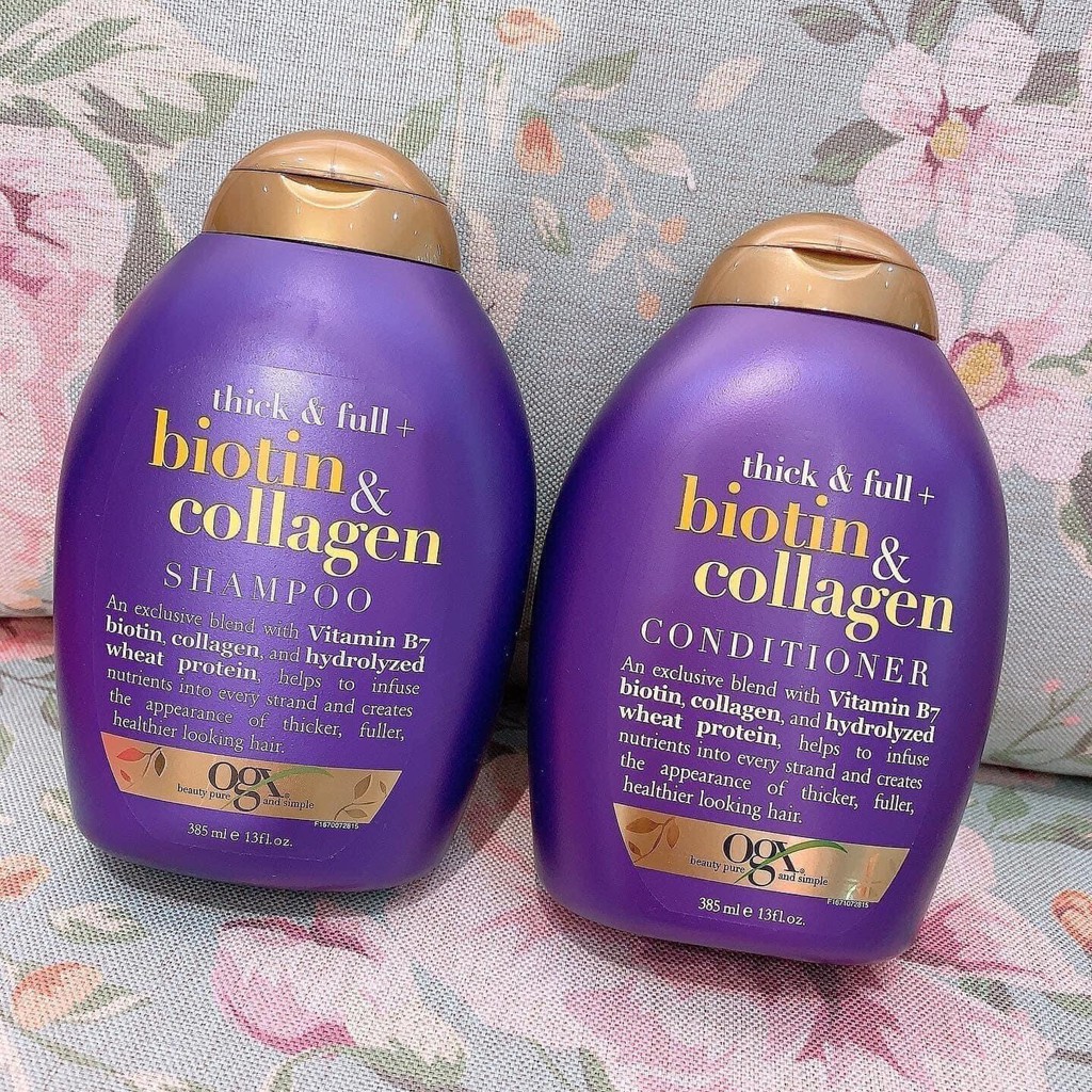 Cặp dầu gội Biotin & Collagen - Chống rụng gẫy tóc: 385ML