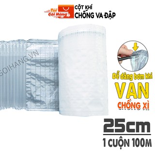 Cột Khí Chống Sốc TUIGOIHANG Cao 25cm Dạng Cuộn Dài 100m Chống Va Đập Cho Hàng Dễ Vỡ