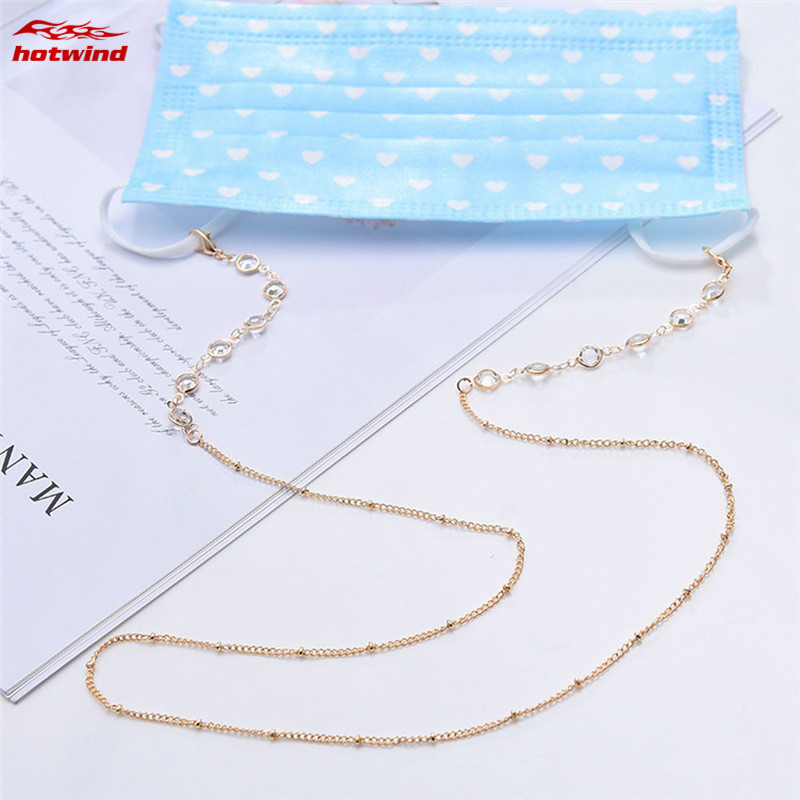 [Hàng mới về] Dây đeo cổ cho khẩu trang đính đá nhân tạo thời trang
