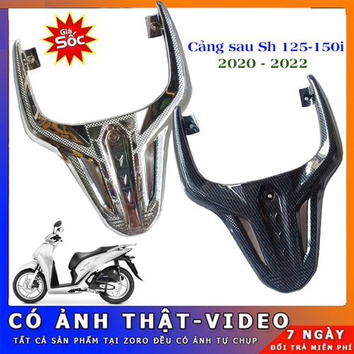 Ốp Cảng Sau Tay Dắt Xe SH 2020-2023 Ý - Việt nam  mạ crom xi, carbon đen hàng Cty