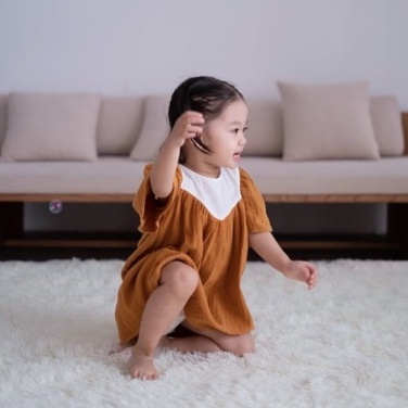 Đầm Bé Gái/ Váy Bé Gái Tay Cánh Tiên Dễ Thương Chất Liệu Muslin Thoáng Mát - LOLA DRESS - DRM011 - SAOLA KIDS CLOTHING