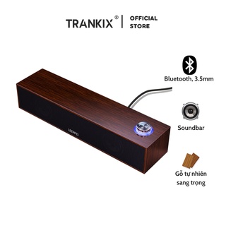 Loa Máy Tính Trankix 27 Soundbar Bluetooth 3.5mm Loa Thanh Led Gỗ Tự Nhiên, Loa Bluetooth Công Suất Cao - Shop Trankix