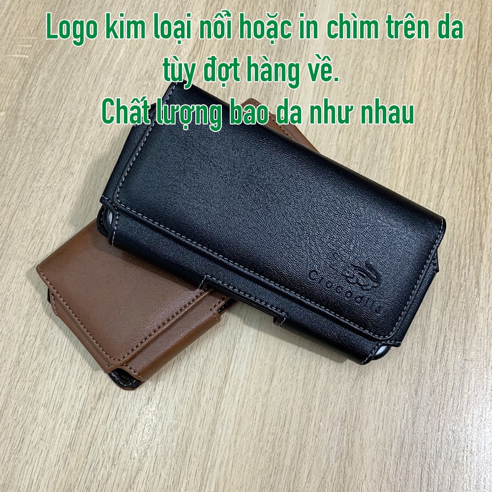 Bao da túi đeo hông thắt lưng nằm ngang 1 ngăn và 2 ngăn cho điện thoại 5 inch, 5.2 inch, 5.5 inch, 6 inch, 6.3 inch