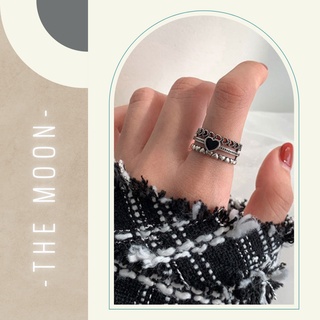 🐾nhẫn trái tim xếp lớp -the moon - nhẫn trái tim titan 🐾